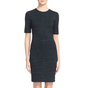 Theory - Rijik B Configure Sheath Dress in Black/Green